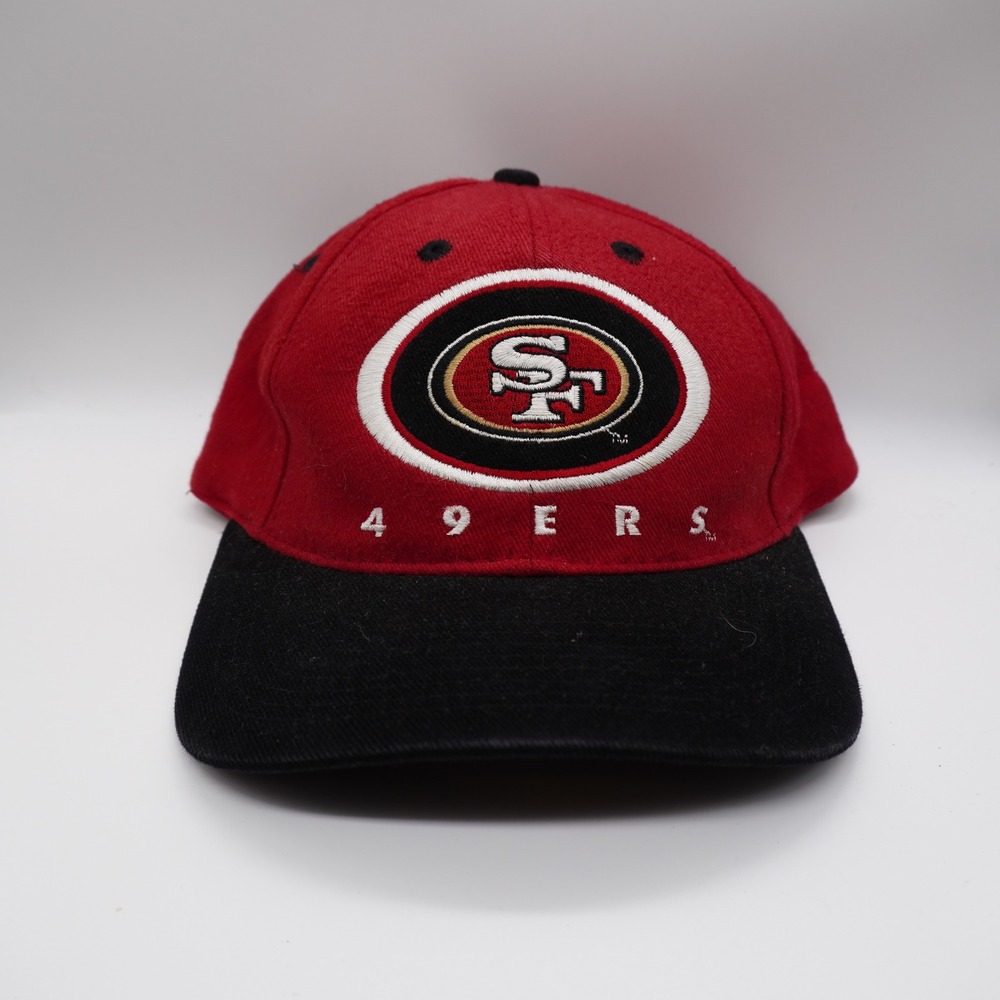 Drew Pearson San Francisco 49ers Hat Mens OSFA‎ Red Black Vintage NFL Snapback